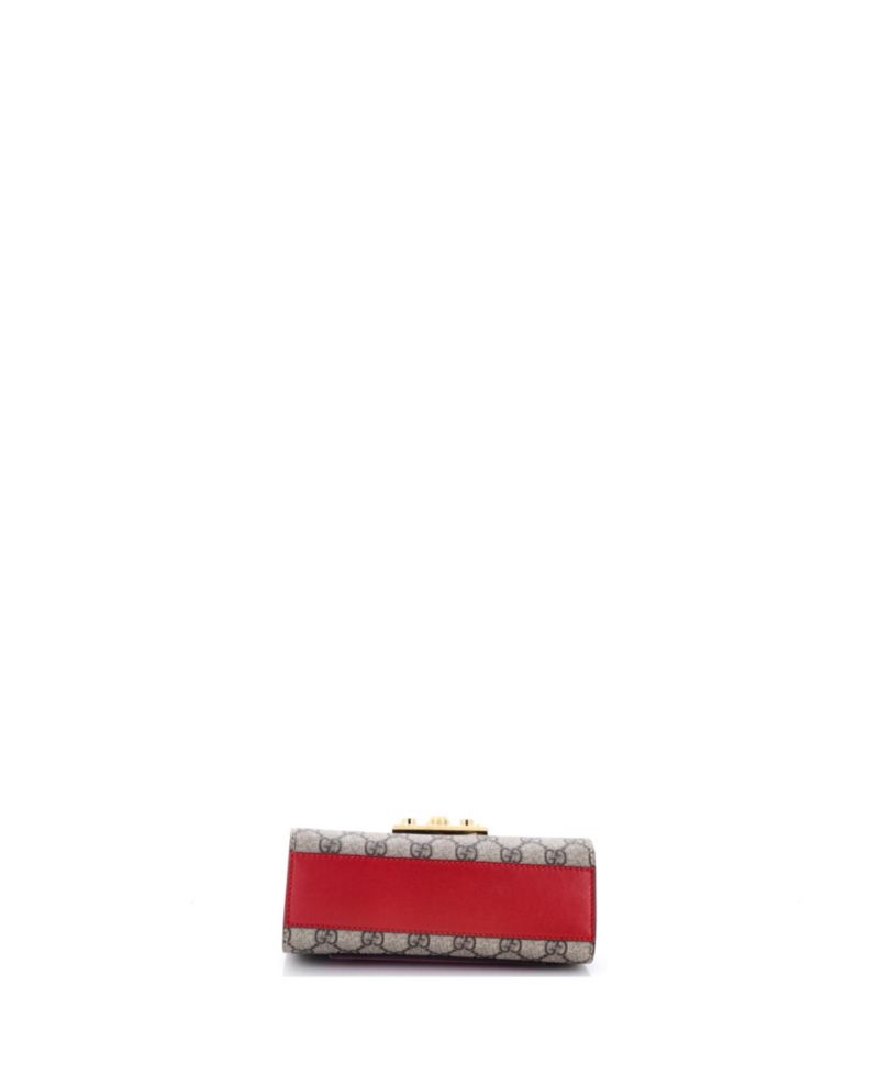 Small Padlock Shoulder Bag GG Coated Canvas and Leather