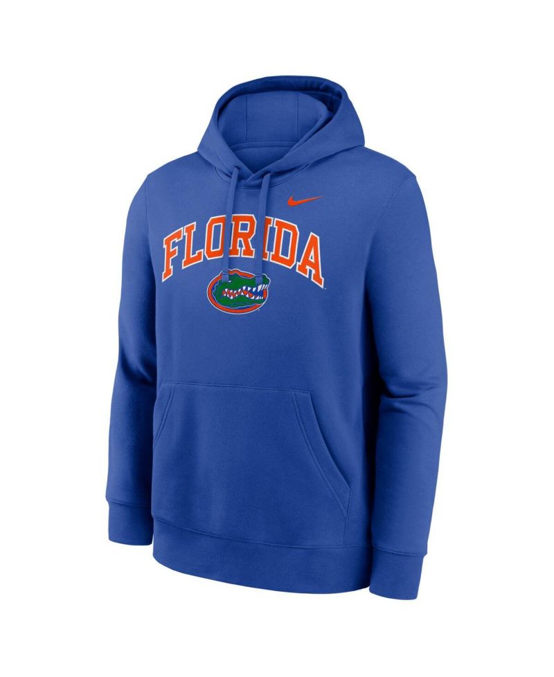 Men's Royal Florida Gators Club Fleece Arch Pullover Hoodie