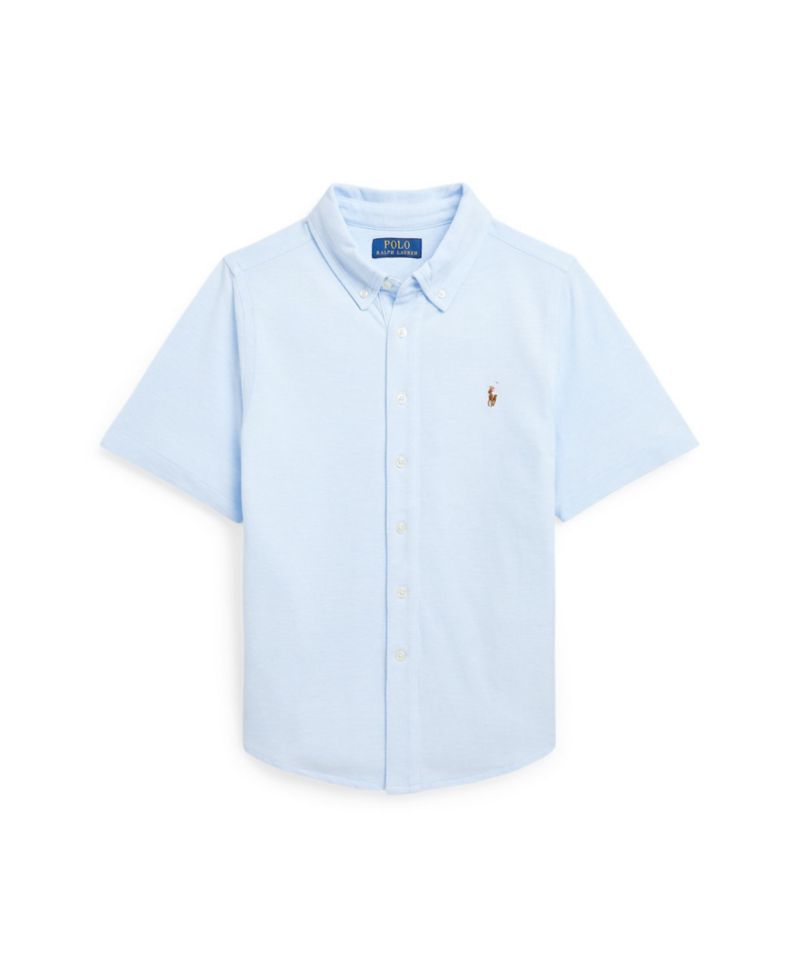 Boys' 2-7 Knit Oxford Short-Sleeve Shirt