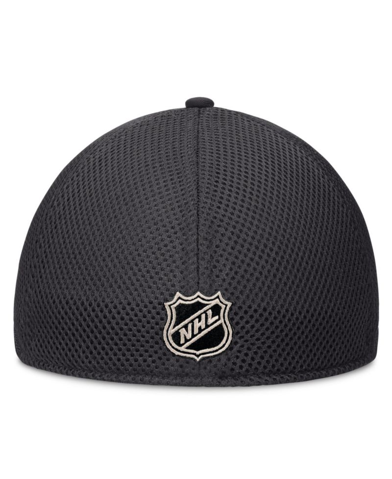 Men's Charcoal New York Islanders Road Meshback Stretch Hat
