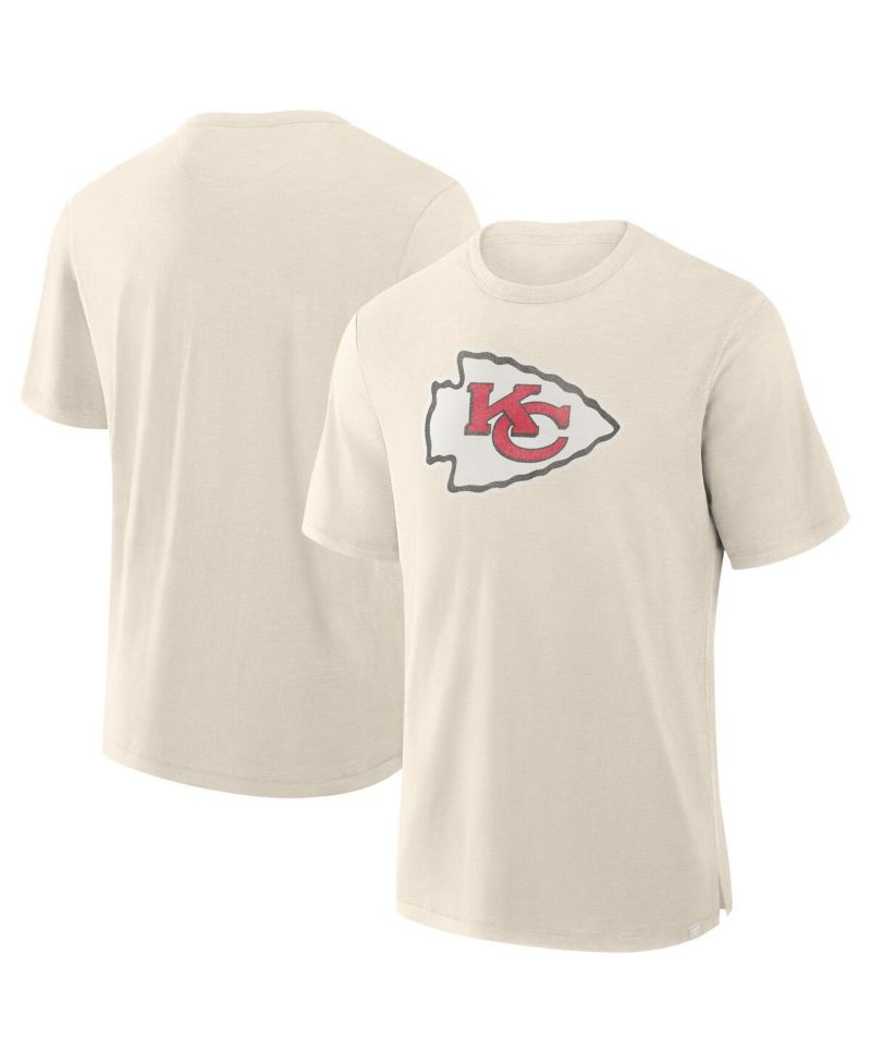 Men's Cream Kansas City Chiefs Slub T-Shirt