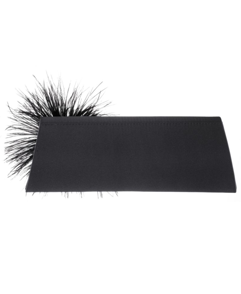 Zosia Feather Ornamented Small Flap Clutch Handbag