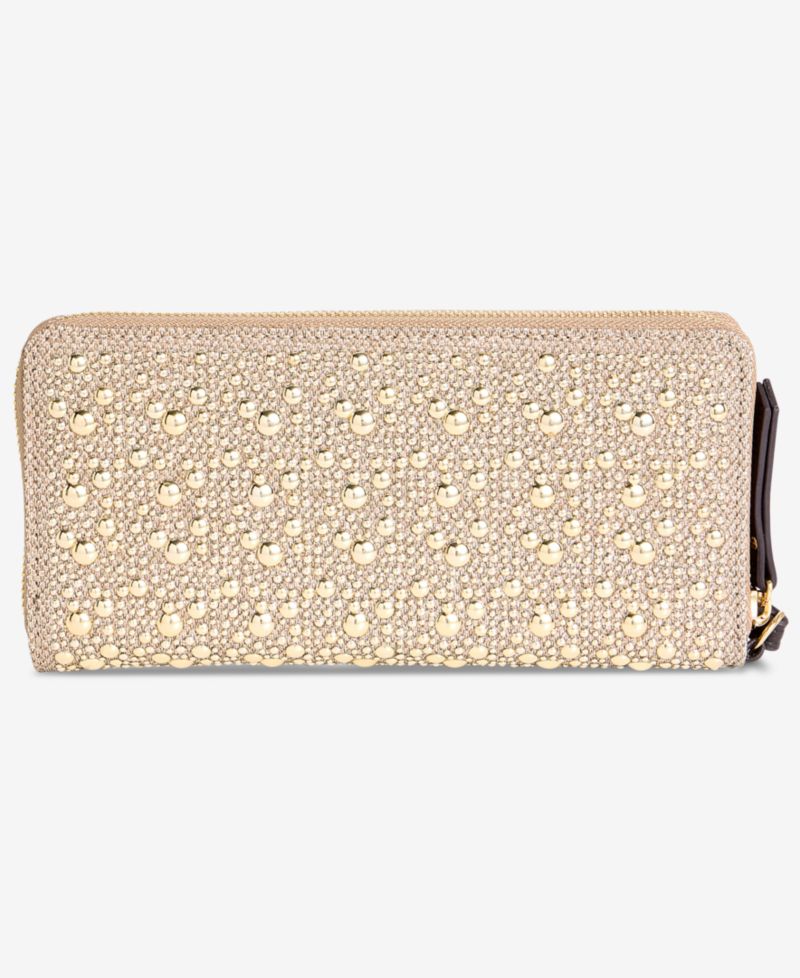 Hazell Bloom Studded Zip-Around Wallet