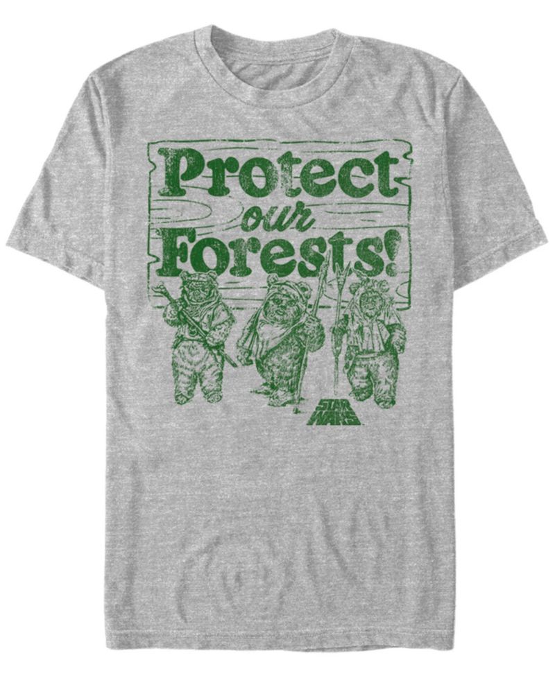 Men's Star Wars Ewoks Protect Our Forests Camp Short Sleeve T-shirt