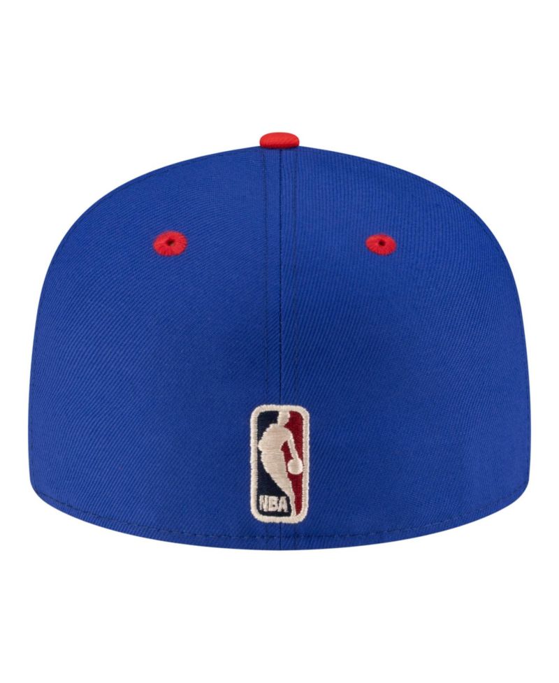 Men's Blue/Red Detroit Pistons 80s Throwback 59FIFTY Fitted Hat