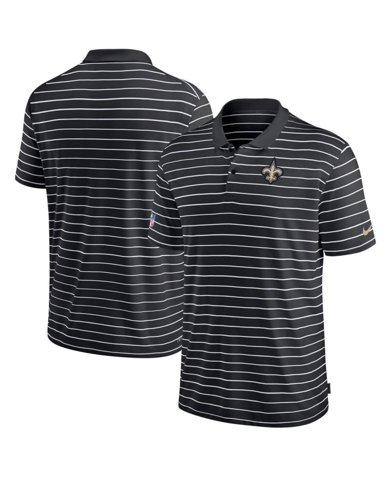 Men's Black New Orleans Saints Sideline Lock Up Victory Performance Polo