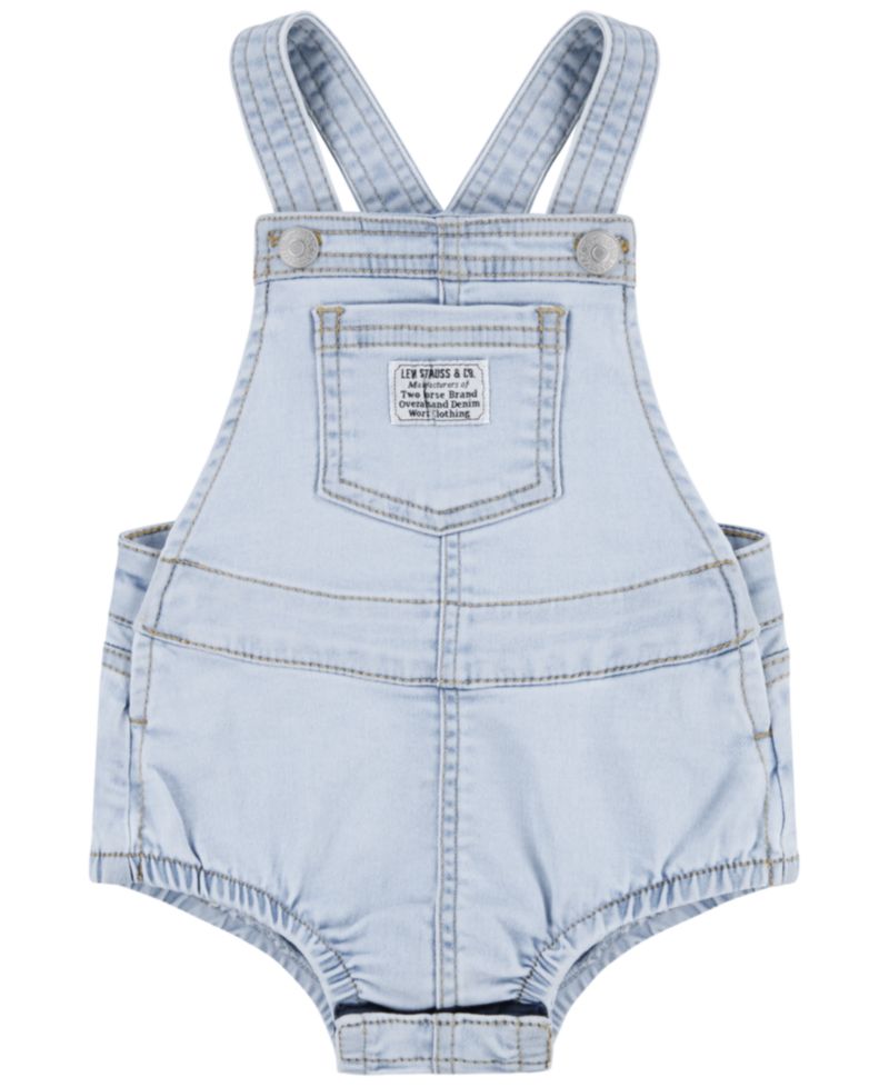 Baby Girls' Sleeveless Denim Shortalls