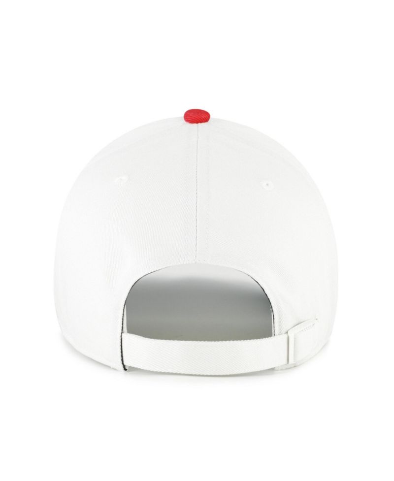 Men's '47 White/Red Georgia Bulldogs Contemporary Basics Two Tone Clean Up Adjustable Hat