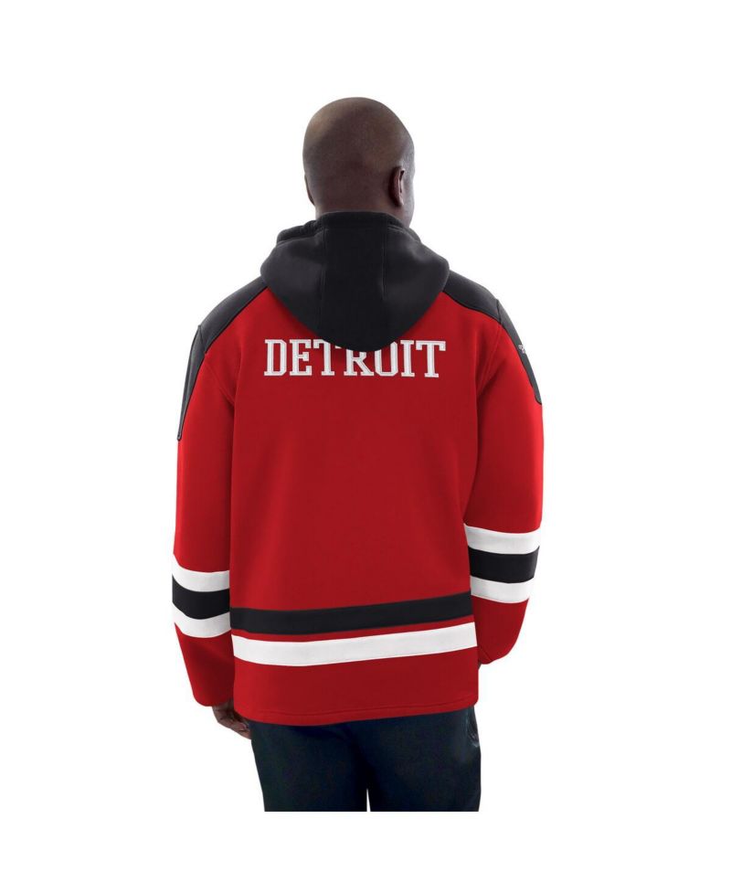 Men's Red/Black Detroit Red Wings Hockey Pullover Hoodie