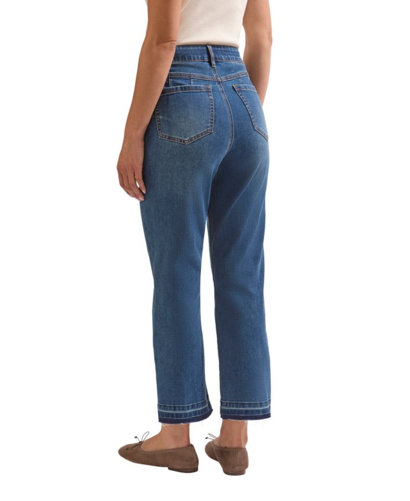 Women's Sophia Mid-Rise Micro-Flare Stretch-Denim Jeans