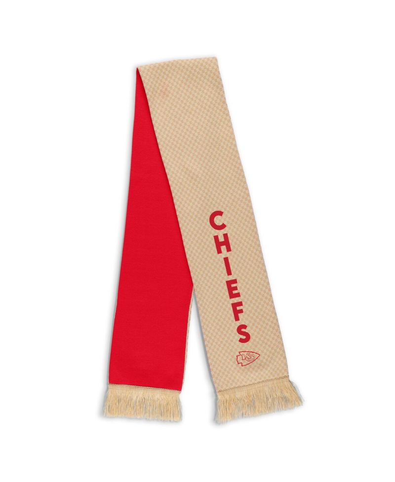 Women's Kansas City Chiefs Tonal Microcheck Scarf Glove Set