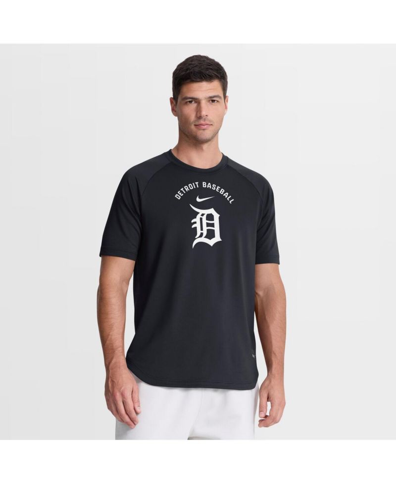 Men's Navy Detroit Tigers Authentic Collection Batting Practice Pre-Game Raglan Dri-FIT T-Shirt