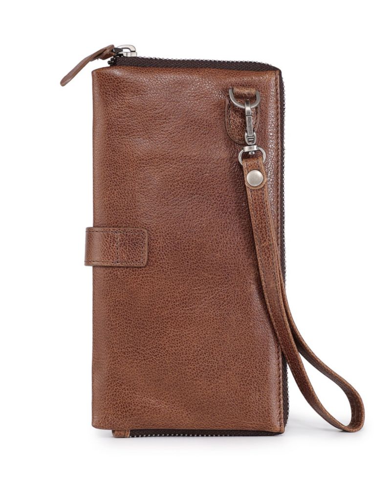 Women's Genuine Leather Snapper Clutch