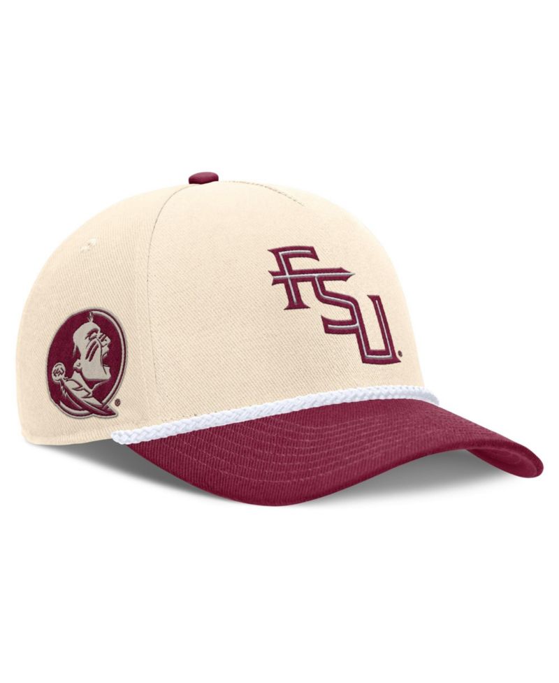 Men's and Women's Natural Florida State Seminoles 2026 Primetime Natural 5-Panel Rope 2-Tone Rise Hat