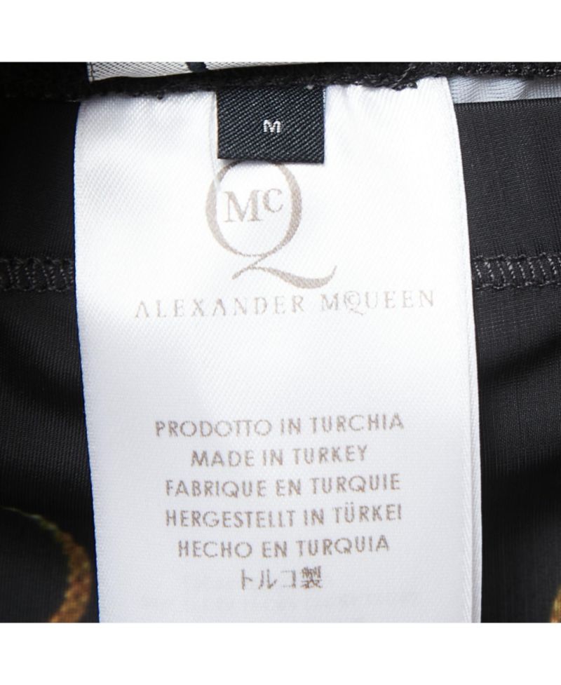 Women's Black Zipper Print Jersey Leggings