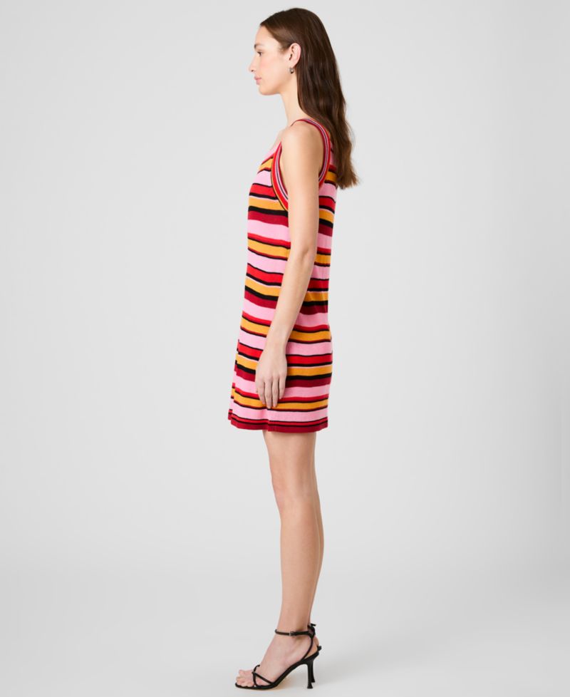 Women's Motley Knit Striped Mini Dress