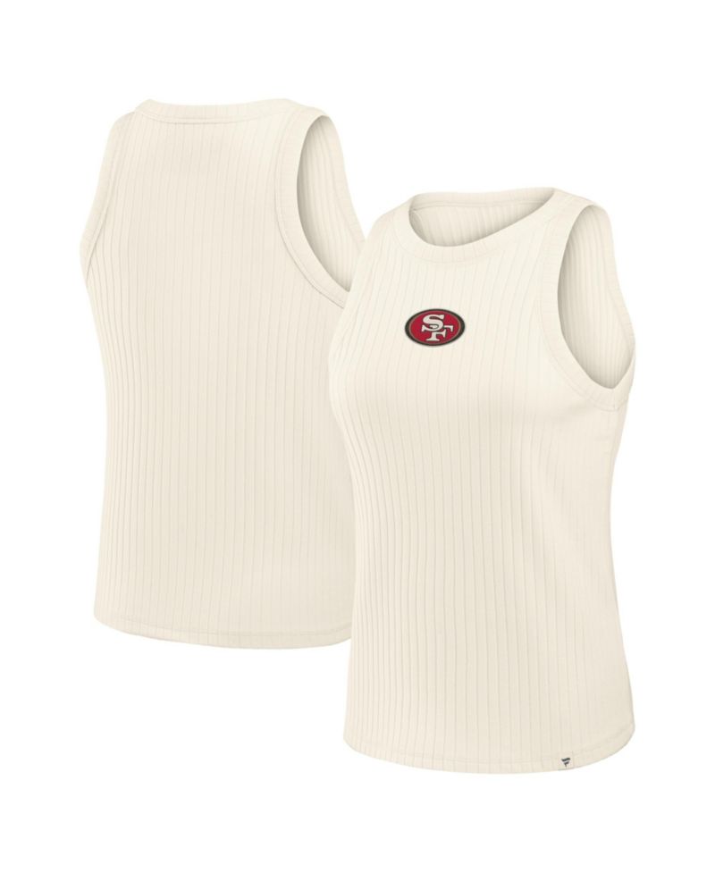 Women's San Francisco 49ers Star Play Ribbed Tri-Blend Tank Top