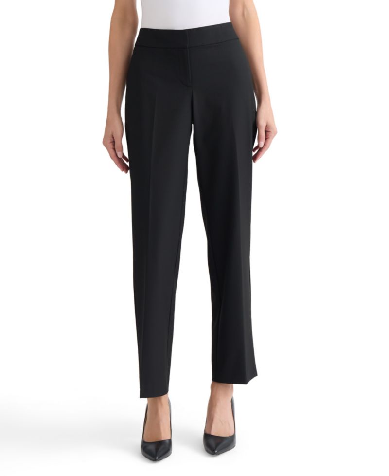 Women's Machine Washable Mid-Rise Straight Pants, Regular & Petite