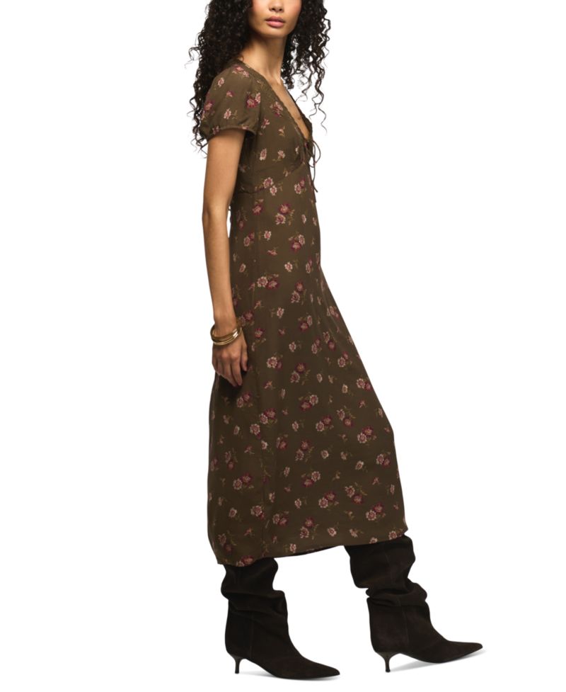 Women's Simone Embroidered Floral A-Line Midi Dress