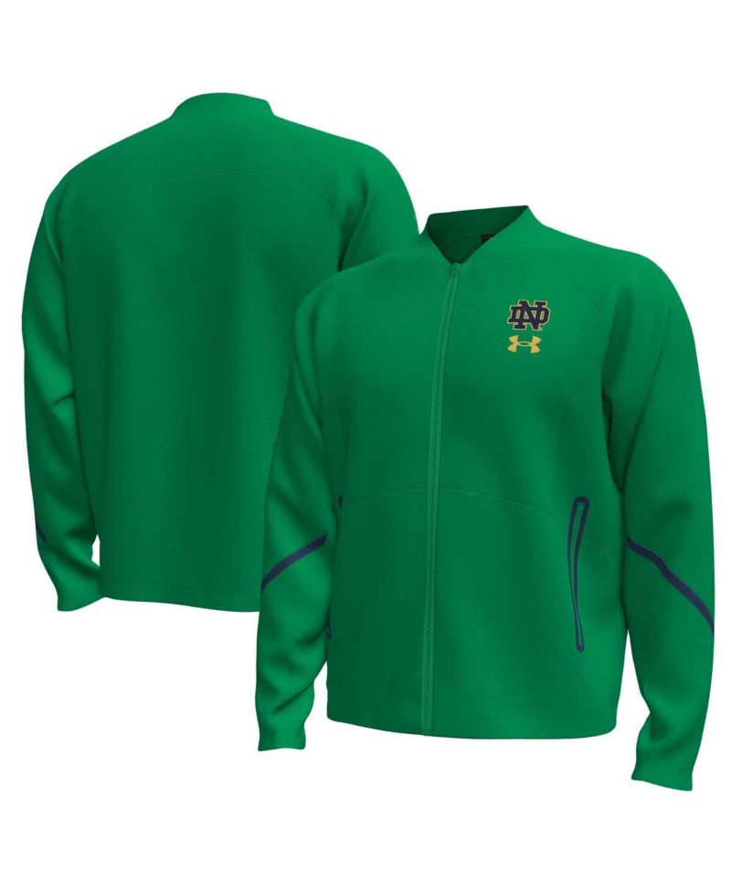 Men's Green Notre Dame Fighting Irish Unstoppable Full-Zip Bomber Jacket
