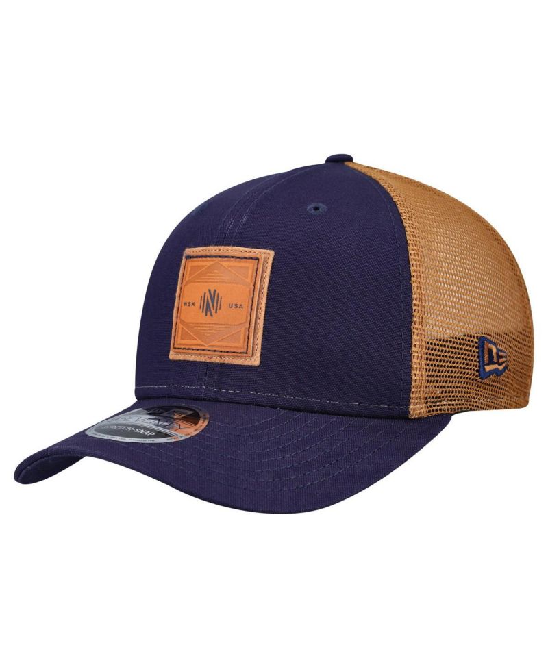 Men's Navy Nashville SC Debossed Logo 9SEVENTY Stretch Snap Adjustable Hat