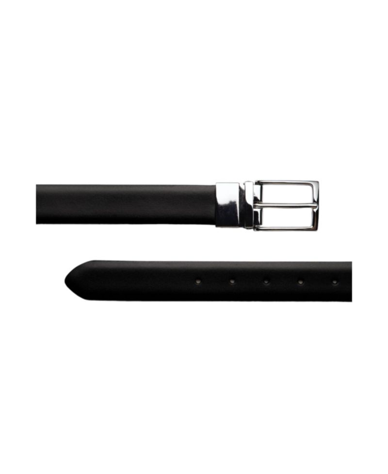 Reversible Italian Leather Brass Buckle Belt