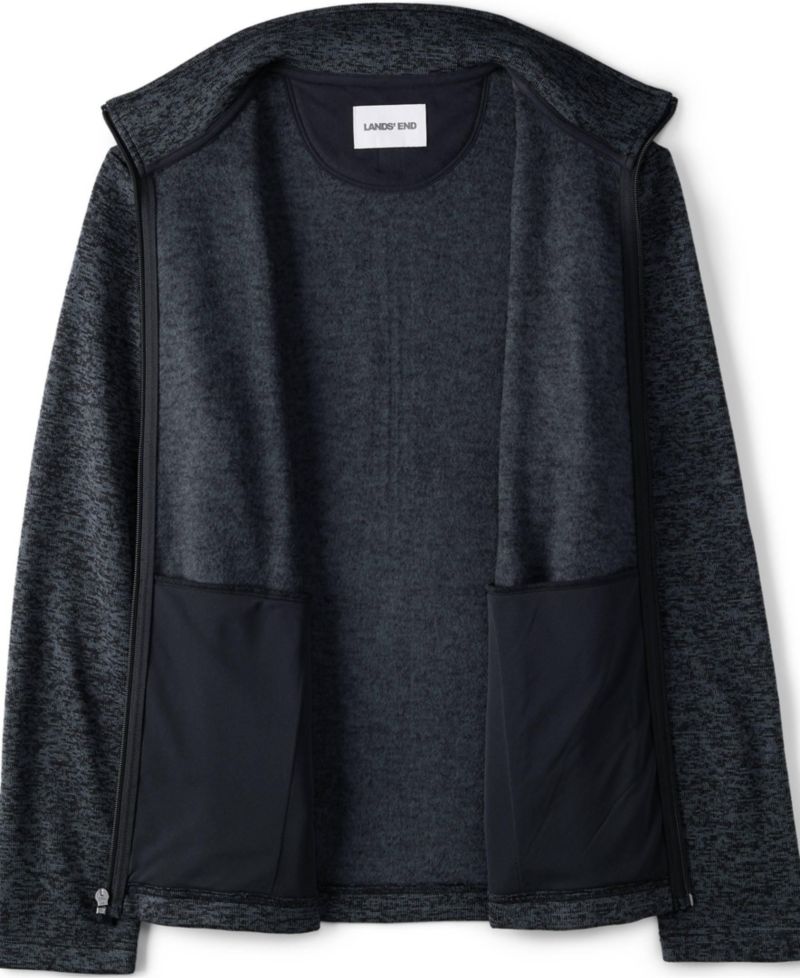 Men's Sweater Fleece Zip Front Jacket