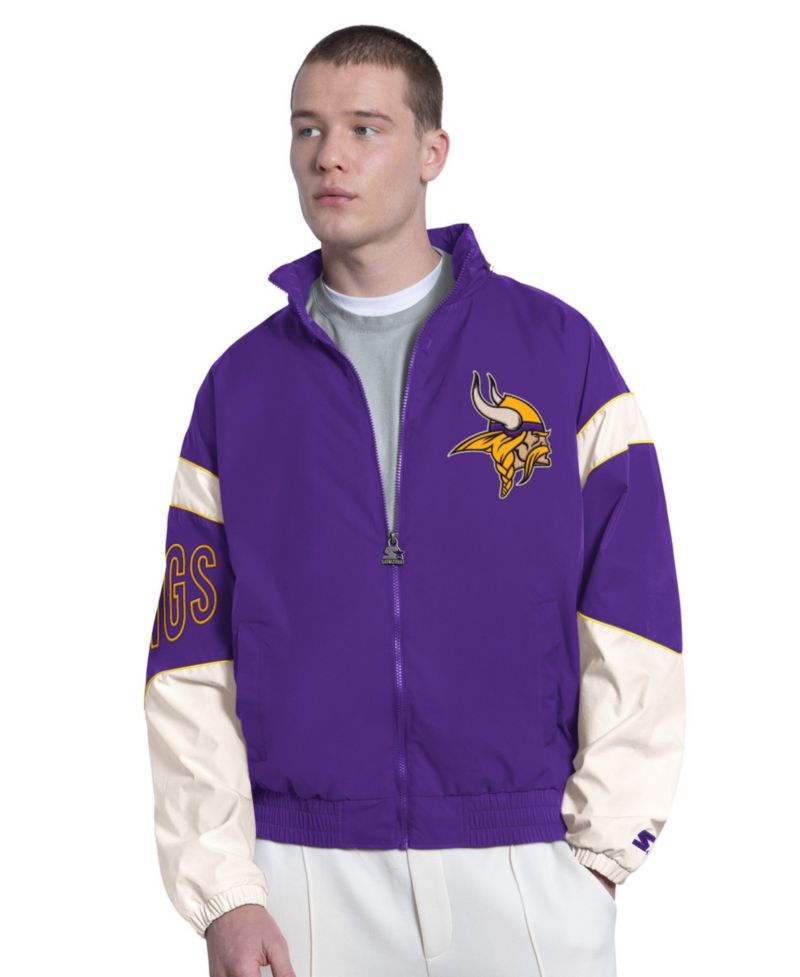Men's Minnesota Vikings The Gust Full-Zip Color-Block Hooded Jacket