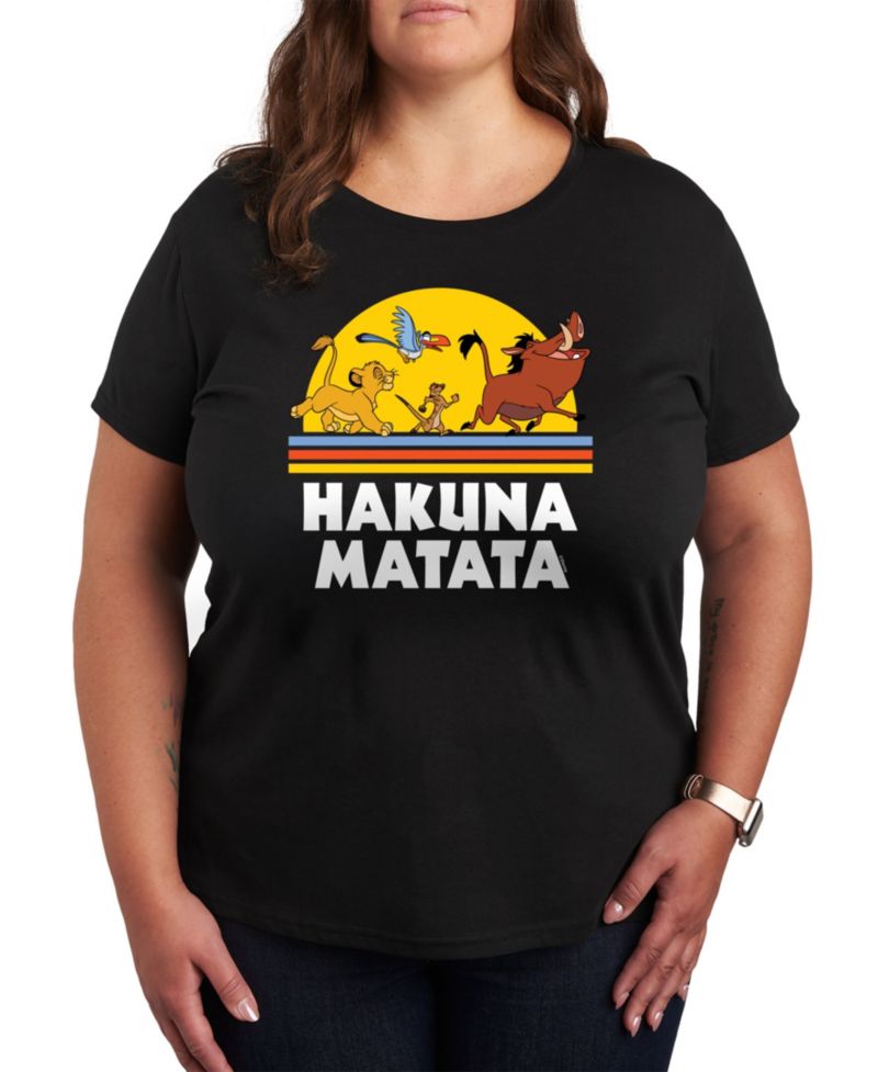 Trendy Plus Size The Lion King Hakuna Matata Graphic T-Shirt