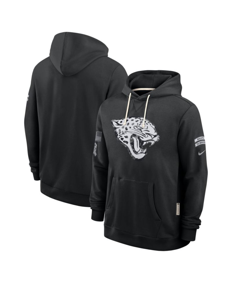 Men's Black Jacksonville Jaguars 2026 Salute to Service Sideline Pullover Hoodie