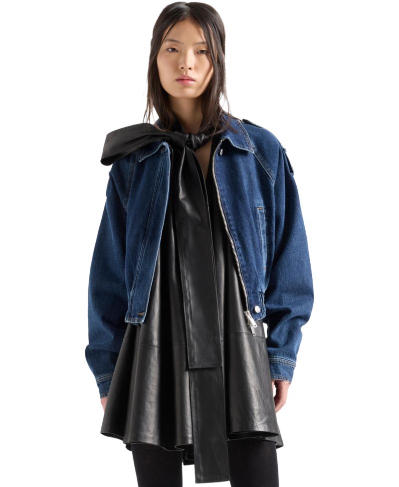 Women's Aviator Relaxed-Fit Zip-Front Short Jacket