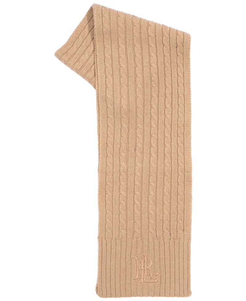 Core Cable Logo Knit Scarf