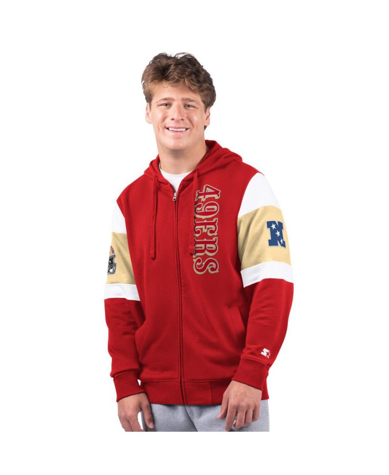 Men's Scarlet San Francisco 49ers Extreme Full-Zip Hoodie