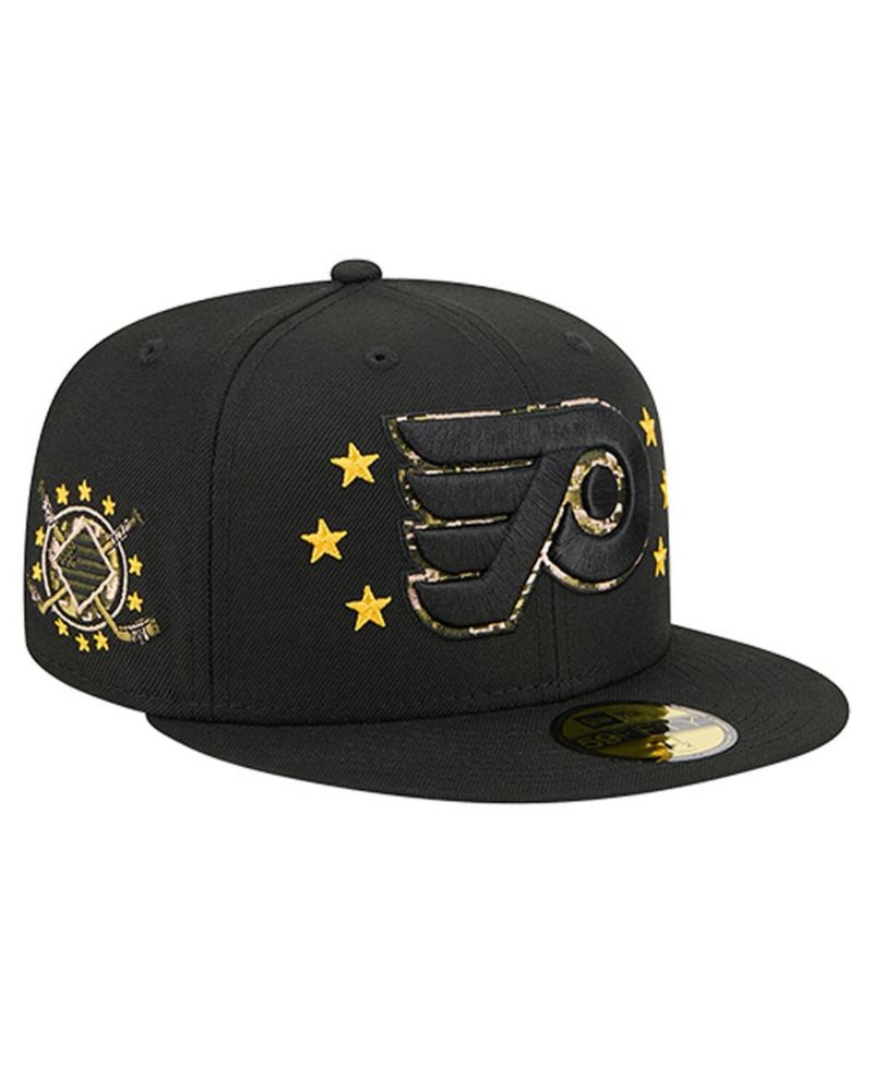 Men's Black Philadelphia Flyers Military Appreciation Digital Camo Stars 59FIFTY Fitted Hat