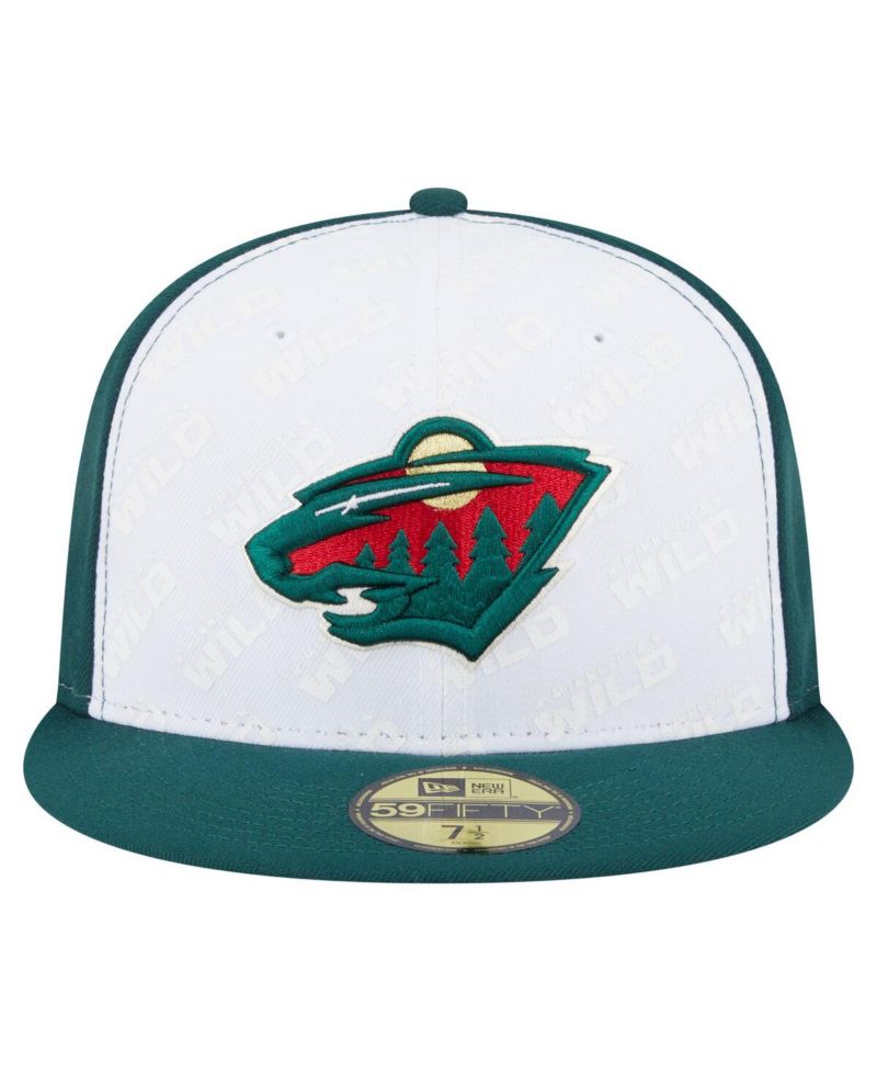 Men's White/Green Minnesota Wild Repeat Two-Tone 59FIFTY Fitted Hat