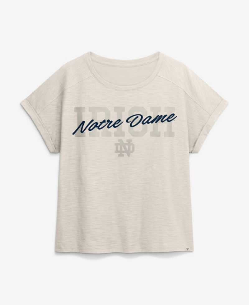 Women's Natural Notre Dame Fighting Irish Hometown Premium Oversized Boxy T-Shirt