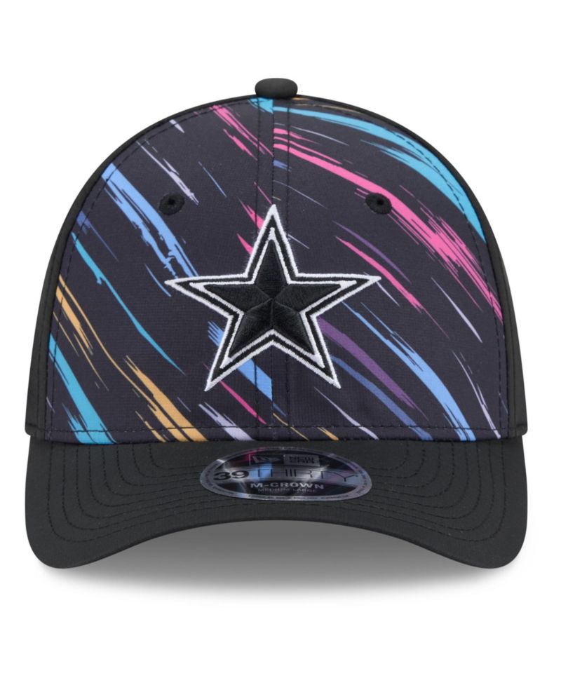 Men's Black Dallas Cowboys 2026 NFL Cruical Catch 39THIRTY M-Crown Stretch Hat