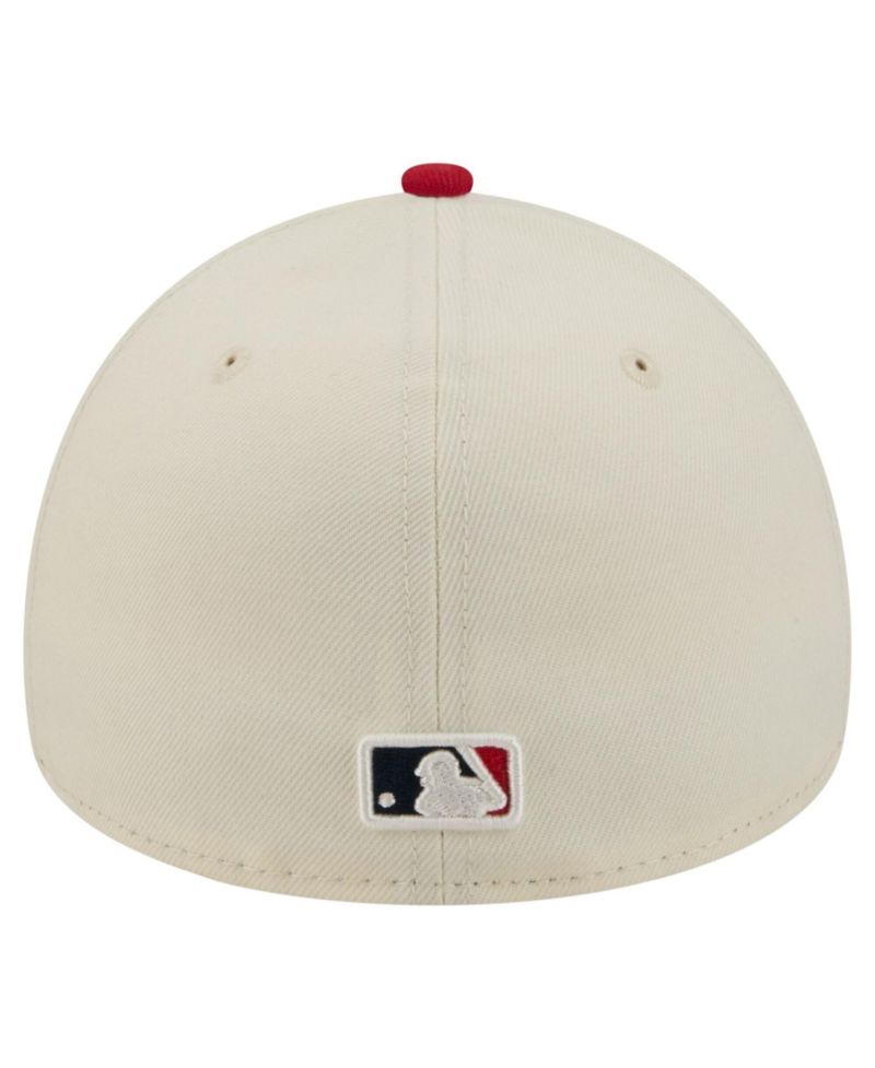 Men's Cream St. Louis Cardinals Chrome A-Frame 59FORTY Fitted Hat