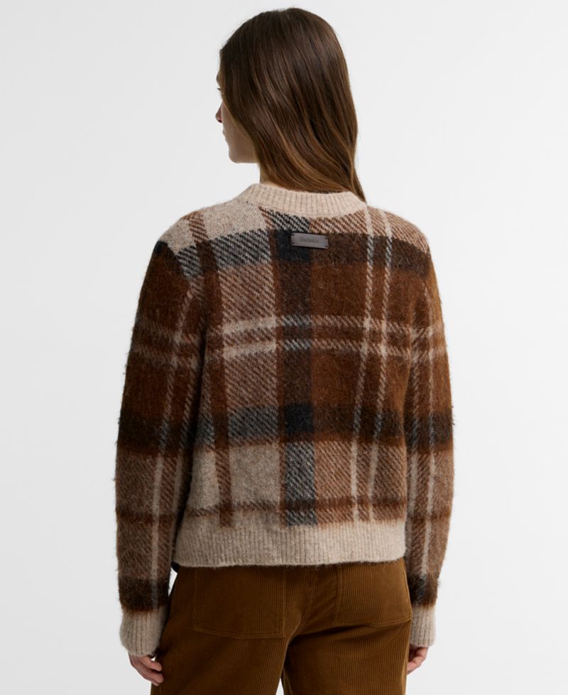 Women's Glendyn Tartan Alpaca-Blend Crewneck Sweater