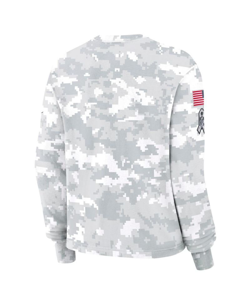 Women's Arctic Camo New York Jets 2024 Salute To Service Long Sleeve T-Shirt