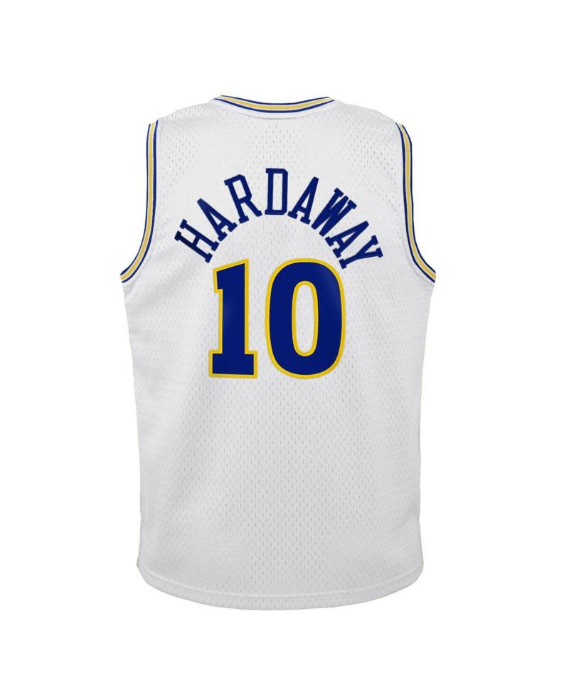 Big Boys and Girls White Tim Hardaway Golden State Warriors 1990-91 Hardwood Classics Swingman Throwback Home Jersey