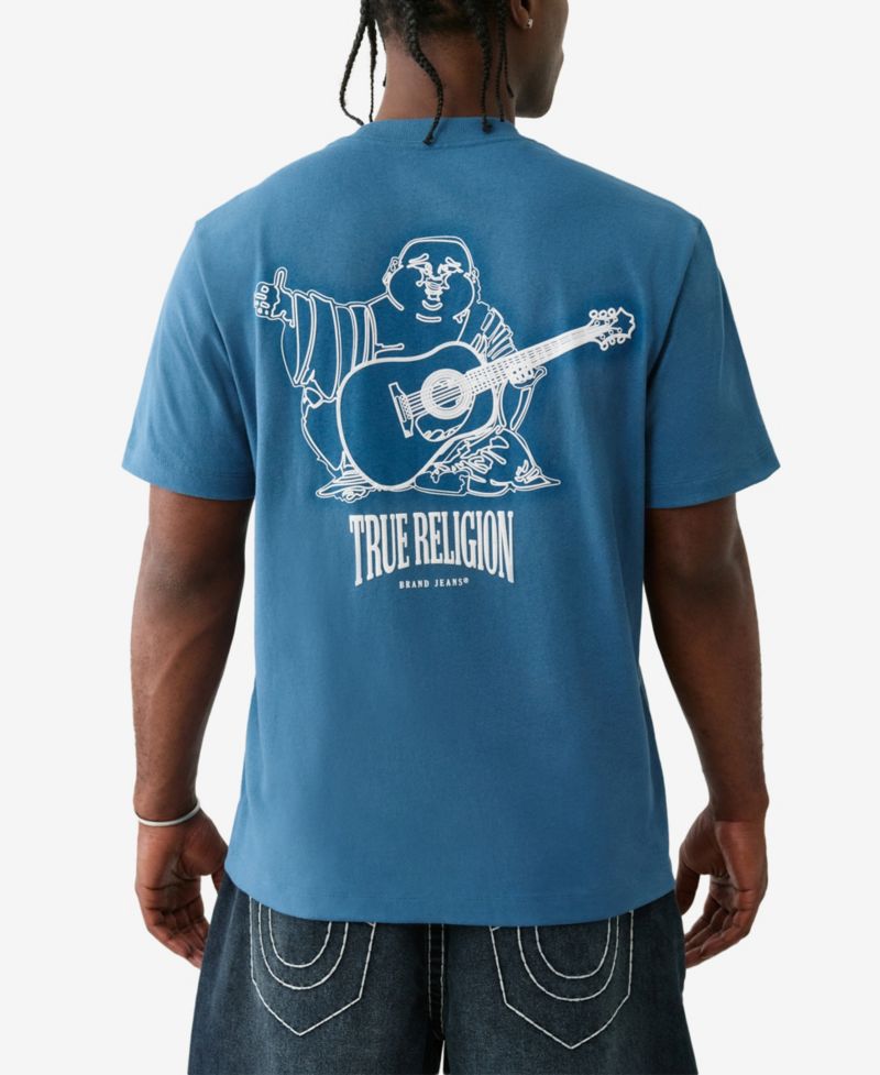 Men's Short Sleeve Vintage Puff Buddha T-Shirt