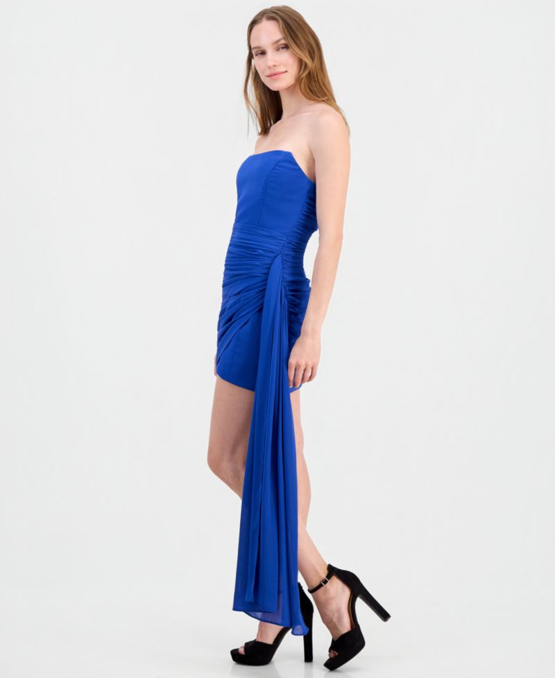 Mikaela Draped Strapless Mini Dress