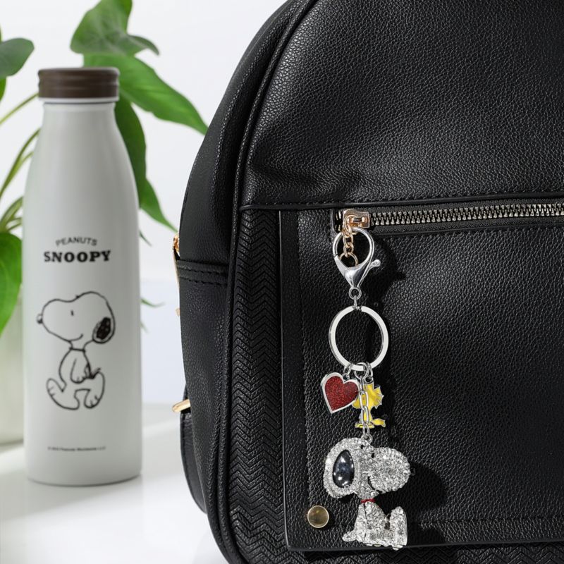 Snoopy Crystal Cluster Pave Bag Charm Keychain – Officially Licensed