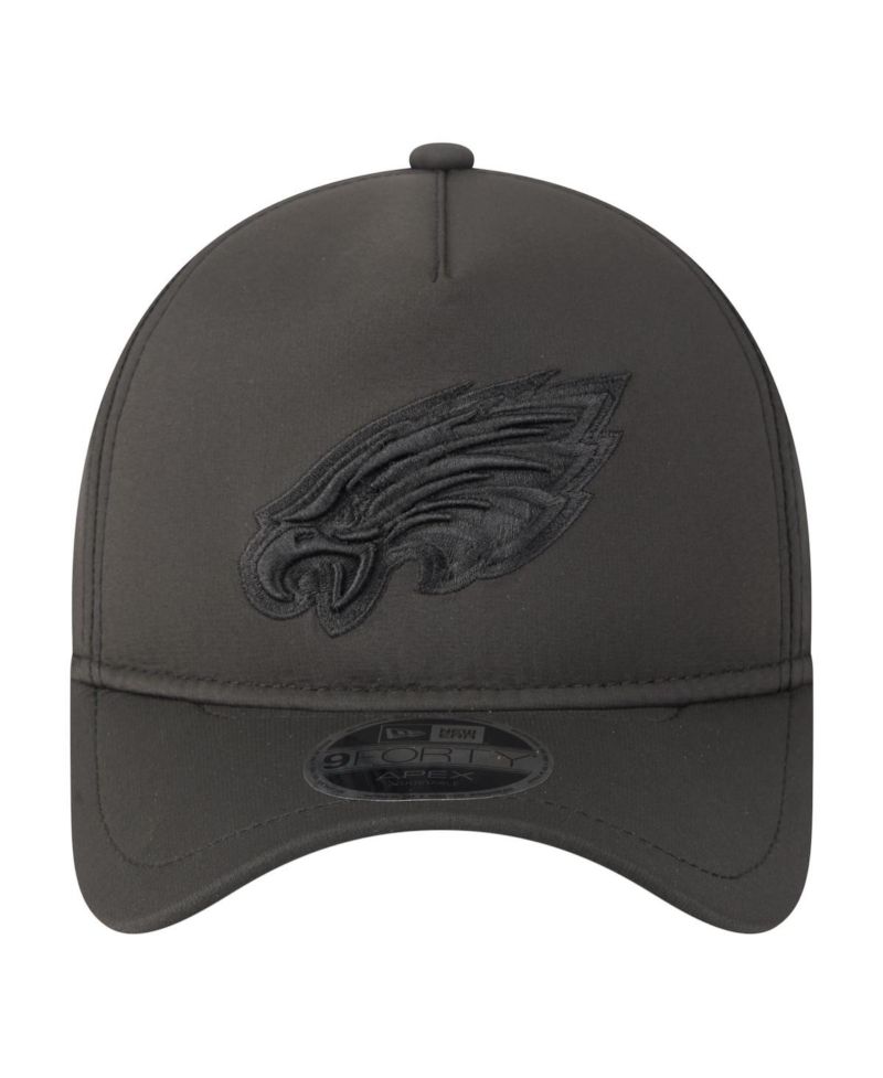 Men's Black Philadelphia Eagles Apex 9FORTY Adjustable Hat