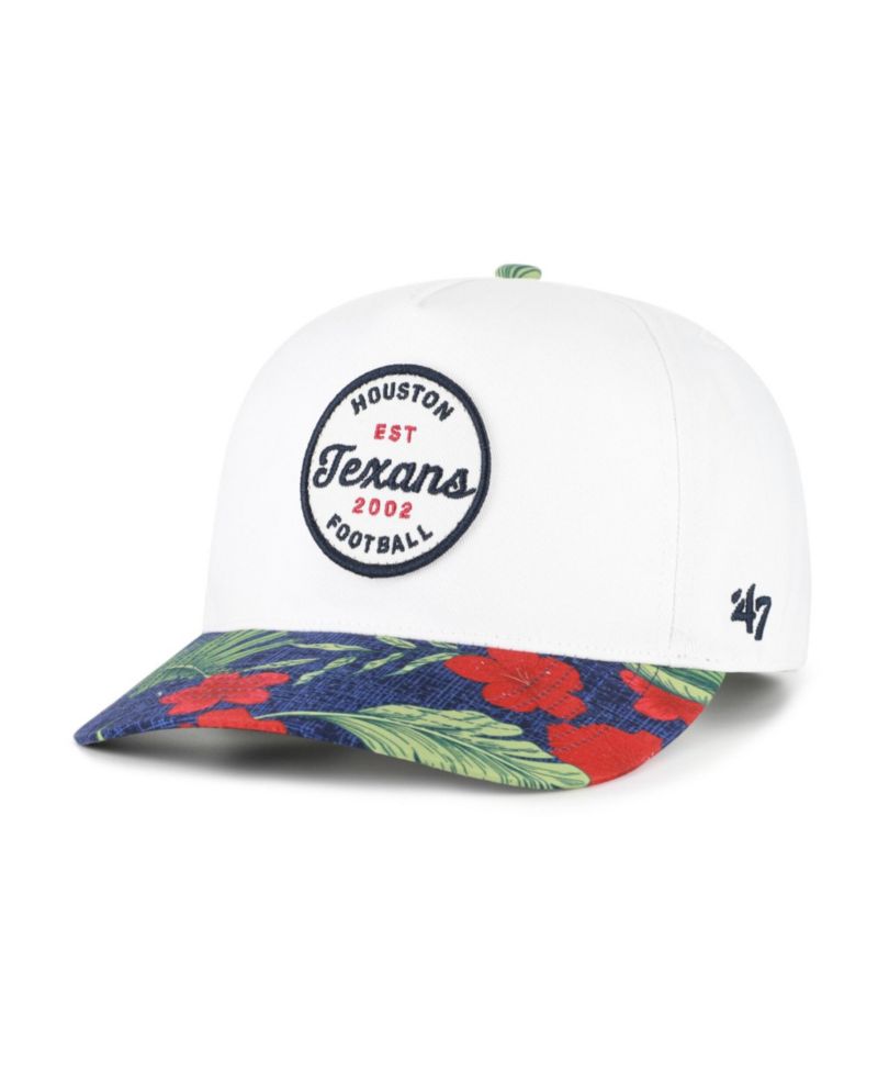 47 Brand Men's White/Navy Houston Texans Beach Side Hitch Adjustable Hat