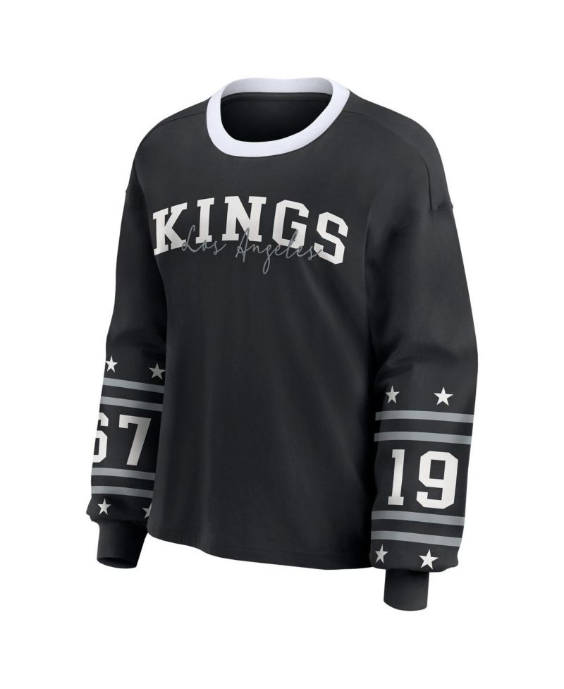 Women's Black Los Angeles Kings Long-Sleeve Sport T-Shirt