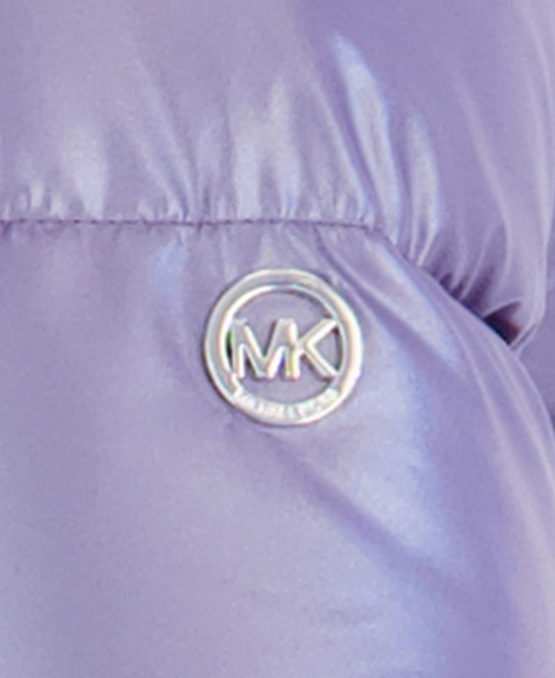 Girls' 5-16 Pearlized Stadium Length Long-Sleeve Jacket