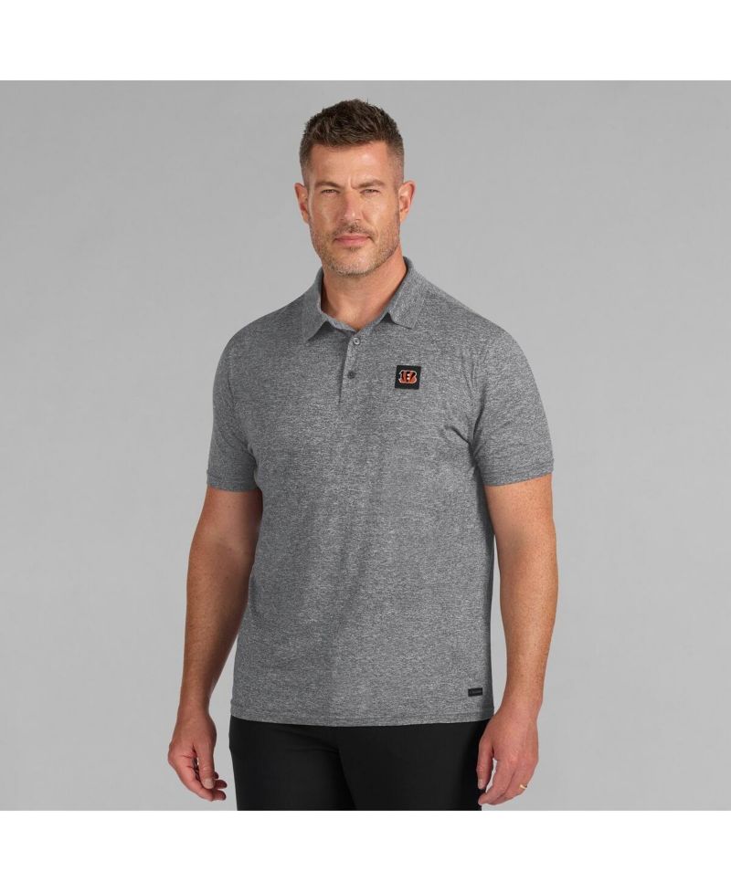 Men's Black Cincinnati Bengals Four Down Polo Shirt