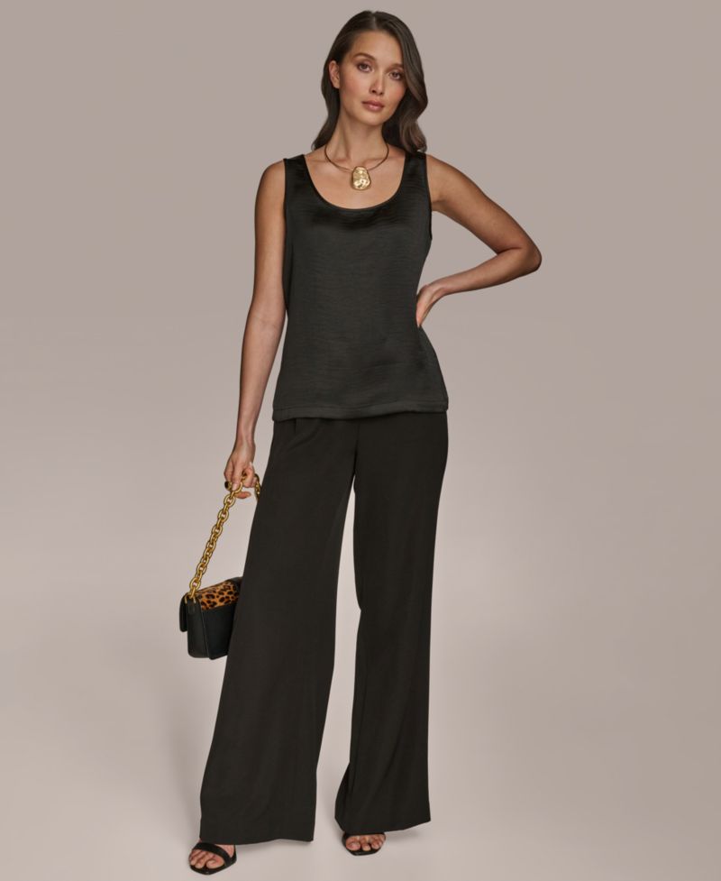 Women's Satin Scoop-Neck Tank Top
